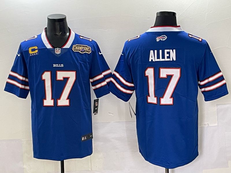 Men 2025 Buffalo Bills 17 Allen Blue Nike Limited NFL Jersey 004